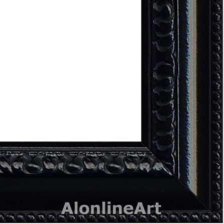 Alonline Art - אישה יפה ללא רחמים מאת ווטרהאוס | תמונה ממוסגרת שחורה מודפסת על בד כותנה, מחוברת